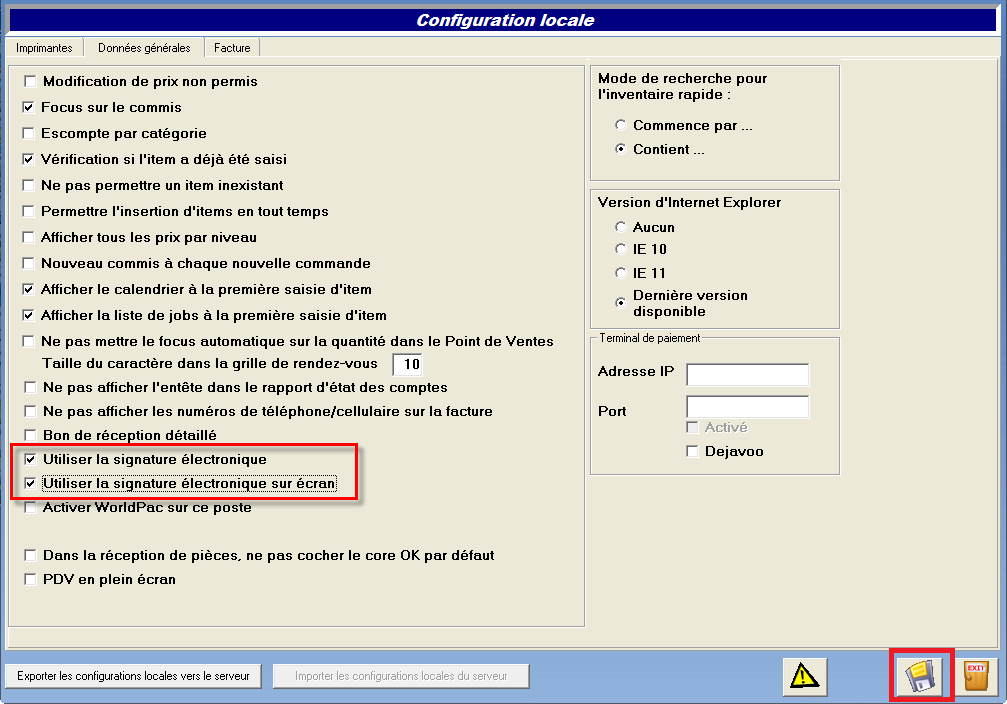 Activate electronic signature