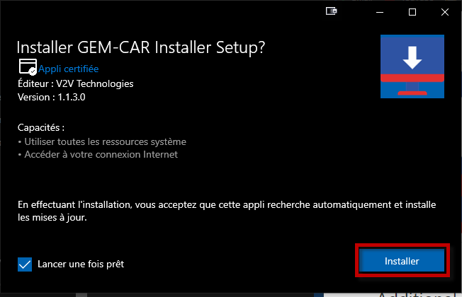 Installer GEM-CAR