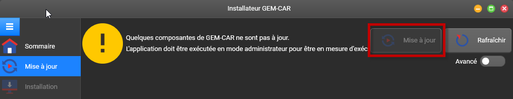 Mise à jour disponible